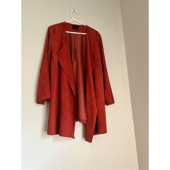 Joh Women's M  Faux Suede  Shacket Shirt Jacket Rust - Picture 1 of 3